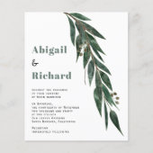 BUDGET eucalyptus, QR RSVP trouwuitnodiging (Voorkant)