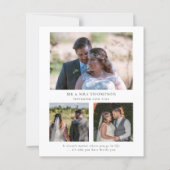 BUDGET Eucalyptus Quote Weddenschap 3 Foto Bedankt (Achterkant)