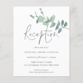 Budget Eucalyptus Reception Weddenschap (Voorkant)