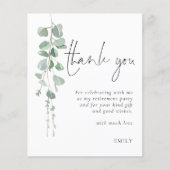 Budget Eucalyptus Retirement Party Dank u (Voorkant)