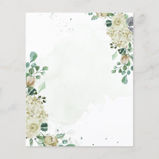 Budget Eucalyptus Roos Greenery Wedding Invitation (Achterkant)