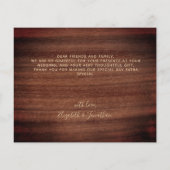 Budget Eucalyptus Rustic Foto Weddenschap Dank je (Achterkant)