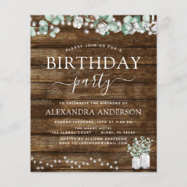 Budget Eucalyptus Rustieke Bruiloftssluitingslicht