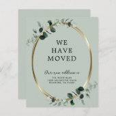 Budget Eucalyptus Sage - Aankondiging nieuw adres (Voorkant / Achterkant)