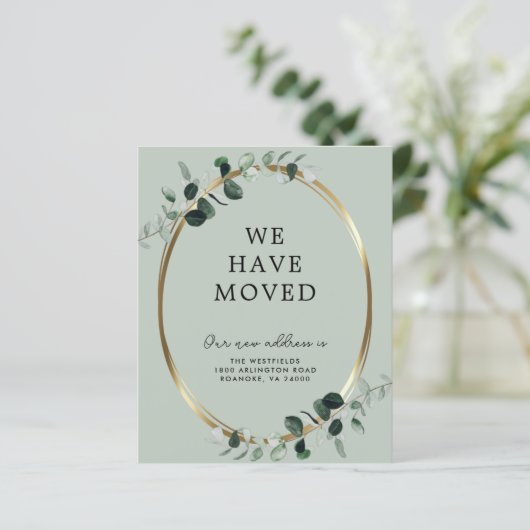 Budget Eucalyptus Sage - Aankondiging nieuw adres (Staand voorkant)