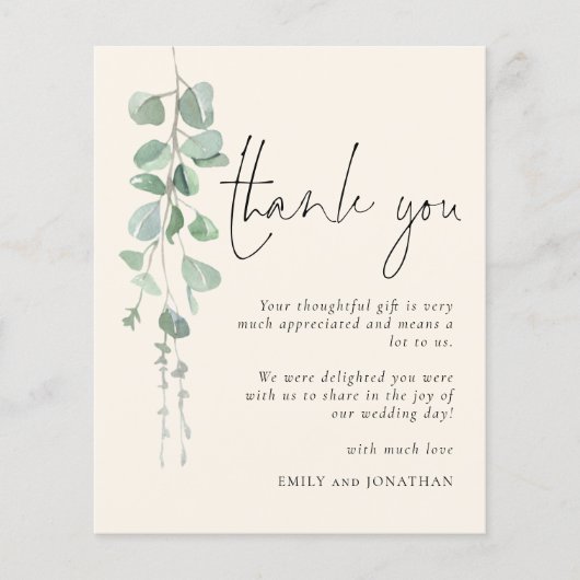 Budget Eucalyptus Sage Ivory Hartelijk dank (Voorkant)