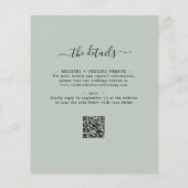 Budget Eucalyptus Sage Wedding Reception nodigt ui (Achterkant)