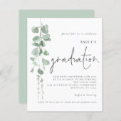 Budget Eucalyptus Script 2024 Afstuderen Invite (Voorkant / Achterkant)