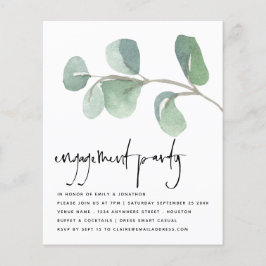 Budget Eucalyptus Script Engagement Party nodigt u