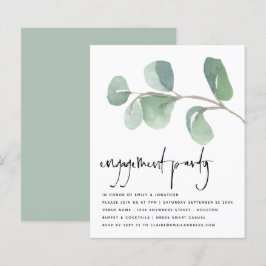 Budget Eucalyptus Script Engagement Party nodigt u