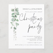 Budget Eucalyptus Script-kerstfeest Uitnodigen (Voorkant)