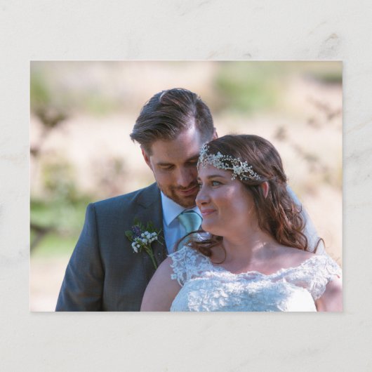 Budget Eucalyptus Script Photo Weddenschap Bedankt (Achterkant)