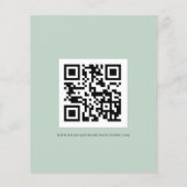 Budget Eucalyptus Script QR Code Weddenschap RSVP (Achterkant)