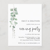 Budget Eucalyptus Script Wedding Evening Party (Voorkant)
