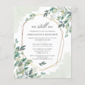Budget Eucalyptus Script Wedding Vow Renewal (Voorkant)
