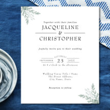 Budget Eucalyptus Simple Modern Weddenschap