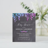 Budget Eucalyptus Slate Baby shower Uitnodigen (Staand voorkant)