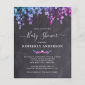 Budget Eucalyptus Slate Baby shower Uitnodigen (Voorkant)