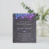 Budget Eucalyptus Slate Botanical Wedding Invite (Staand voorkant)