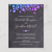 Budget Eucalyptus Slate Botanical Wedding Invite (Voorkant)