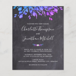 Budget Eucalyptus Slate Botanical Wedding Invite