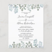 Budget Eucalyptus Stofblauw Watercolor Trouw (Voorkant)