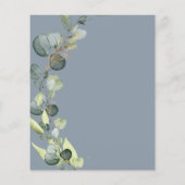 Budget Eucalyptus Stoffig Blauw Bruiloft Uitnodigi (Achterkant)