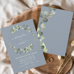 Budget Eucalyptus Stoffig Blauw Bruiloft Uitnodigi Flyer<br><div class="desc">Breng de schoonheid van de natuur naar uw speciale dag met onze verbluffende uitnodigingen voor de eucalyptusbruiloft. Deze uitnodigingen zijn voorzien van een elastisch eucalyptusontwerp, dat een vreedzame en serene sfeer creëert voor je grote dag. En met een budgetvriendelijke prijs, kun je de perfecte uitnodiging hebben zonder de bank te...</div>
