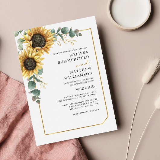 Budget Eucalyptus Sunflower Wedding All-in-One