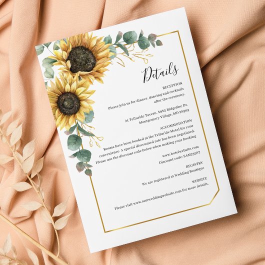 Budget Eucalyptus Sunflower Wedding All-in-One
