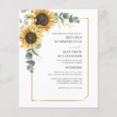 Budget Eucalyptus Sunflower Wedding All-in-One (Voorkant)