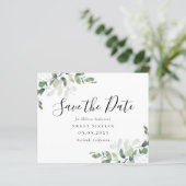 BUDGET Eucalyptus Sweet Sixteen Save the Date (Staand voorkant)