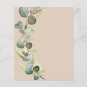 Budget Eucalyptus Terracotta Bruiloft Uitnodiginge Flyer (Achterkant)