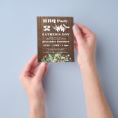 BUDGET Eucalyptus Vaderdag BBQ Party nodigt uit Flyer (Hand)