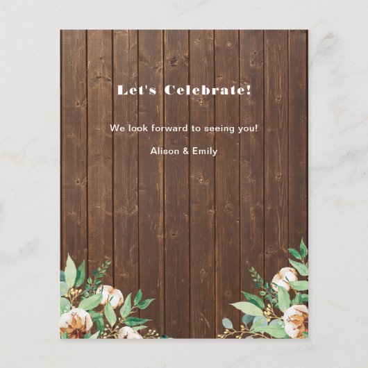 BUDGET Eucalyptus Vaderdag BBQ Party nodigt uit Flyer (Achterkant)