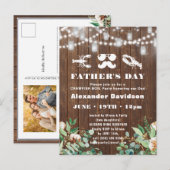BUDGET Eucalyptus Vaderdag Fotouitnodiging Briefkaart (Voorkant / Achterkant)