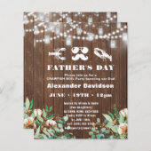 BUDGET Eucalyptus Vaderdag Party Uitnodiging (Voorkant / Achterkant)
