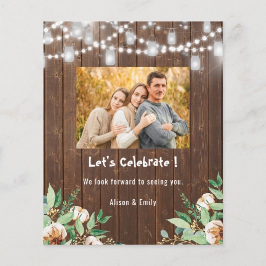 BUDGET Eucalyptus Vaderdag Party Uitnodiging (Achterkant)