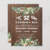 BUDGET Eucalyptus Vaderdag Party Uitnodiging (Voorkant / Achterkant)