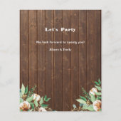 BUDGET Eucalyptus Vaderdag Party Uitnodiging (Achterkant)