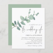 Budget Eucalyptus Verlof de Uitnodiging van de Wed (Voorkant / Achterkant)