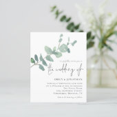 Budget Eucalyptus Verlof de Uitnodiging van de Wed (Staand voorkant)