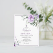 Budget Eucalyptus Violet Uitnodiging (Staand voorkant)