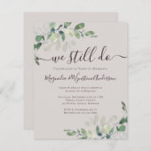 Budget Eucalyptus Vow Renewal Uitnodiging (Voorkant / Achterkant)