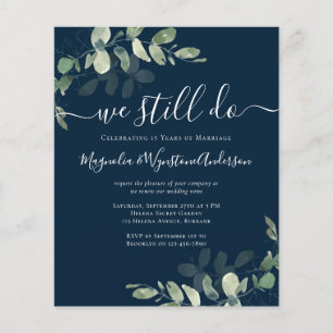 Budget Eucalyptus Vow Renewal Uitnodiging