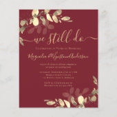 Budget Eucalyptus Vow Renewal Uitnodiging (Voorkant)