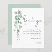 Budget Eucalyptus Vrijgezellenfeest Dank u wel (Voorkant / Achterkant)