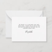 BUDGET Eucalyptus Vrijgezellenfeest Dank u wel Notitiekaartje (Achterkant)