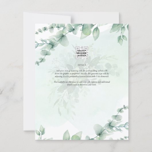 BUDGET Eucalyptus VRIJGEZELLENFEEST Greenery Gold  (Achterkant)