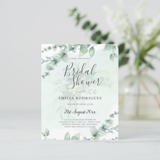 BUDGET Eucalyptus VRIJGEZELLENFEEST Greenery Gold  (Staand voorkant)